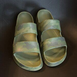 Camouflage Double Strap Slide Sandals
